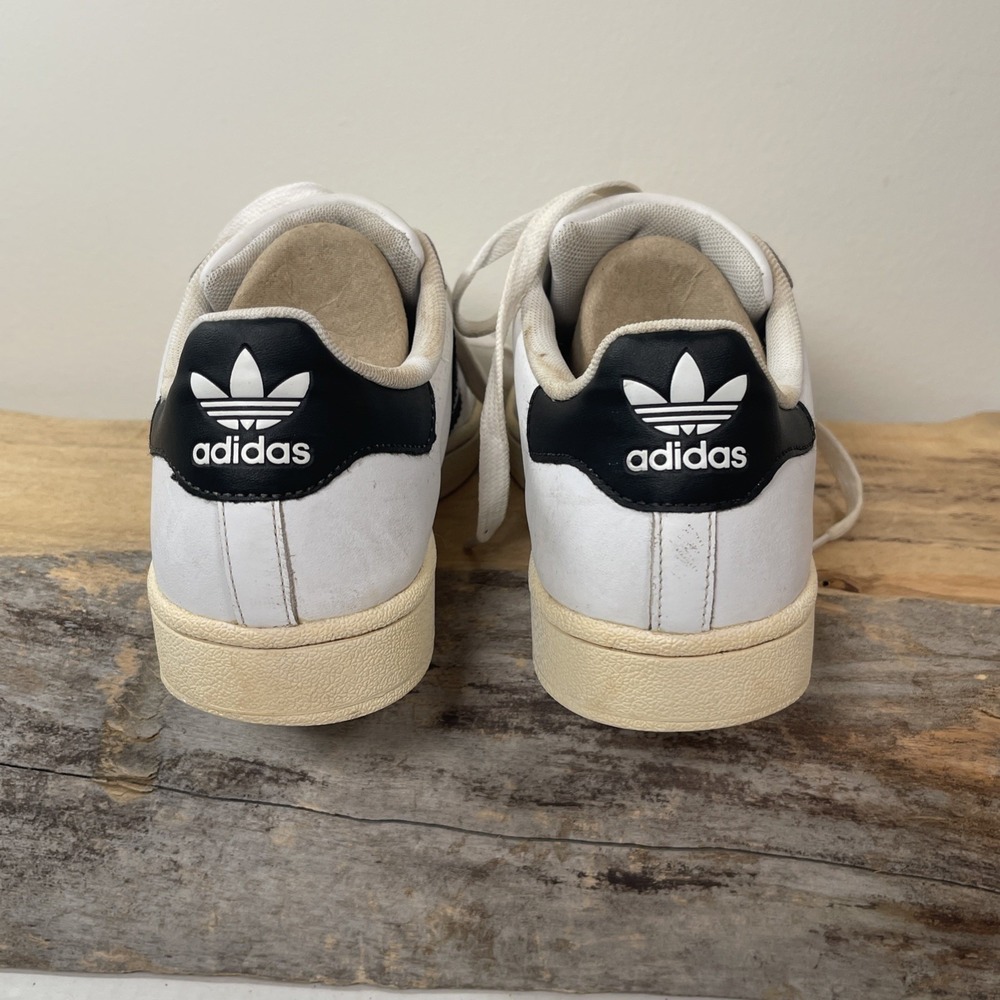 Men's Adidas Superstar 2 White Leather Athletic Tennis‎ Shoes G17068 - 7.5 READ - Picture 6 of 10
